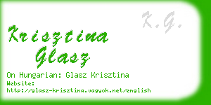 krisztina glasz business card